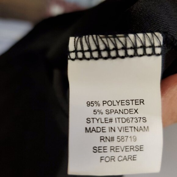 NWOT NY Collection Womens Dress M Black Minimalist Sleek Modern Sophisticated - Picture 4 of 8